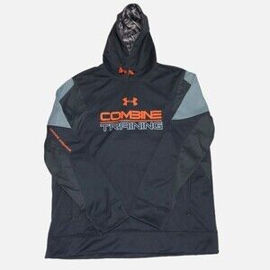 Mens Under Armour Combine Training Hoodie Blue 2XL Unisex